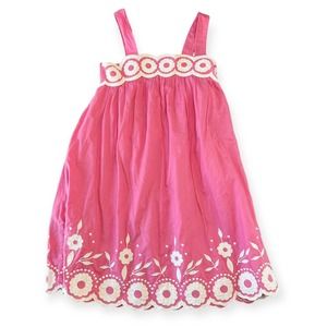 Mini Boden Pink Embroidered Dress